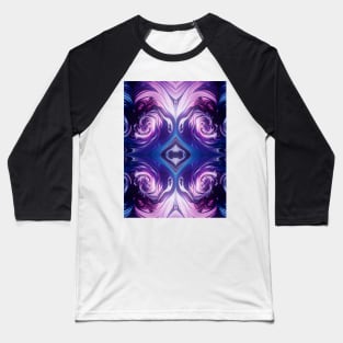 The Kaleidoscope Swirl Pink and Blue Baseball T-Shirt